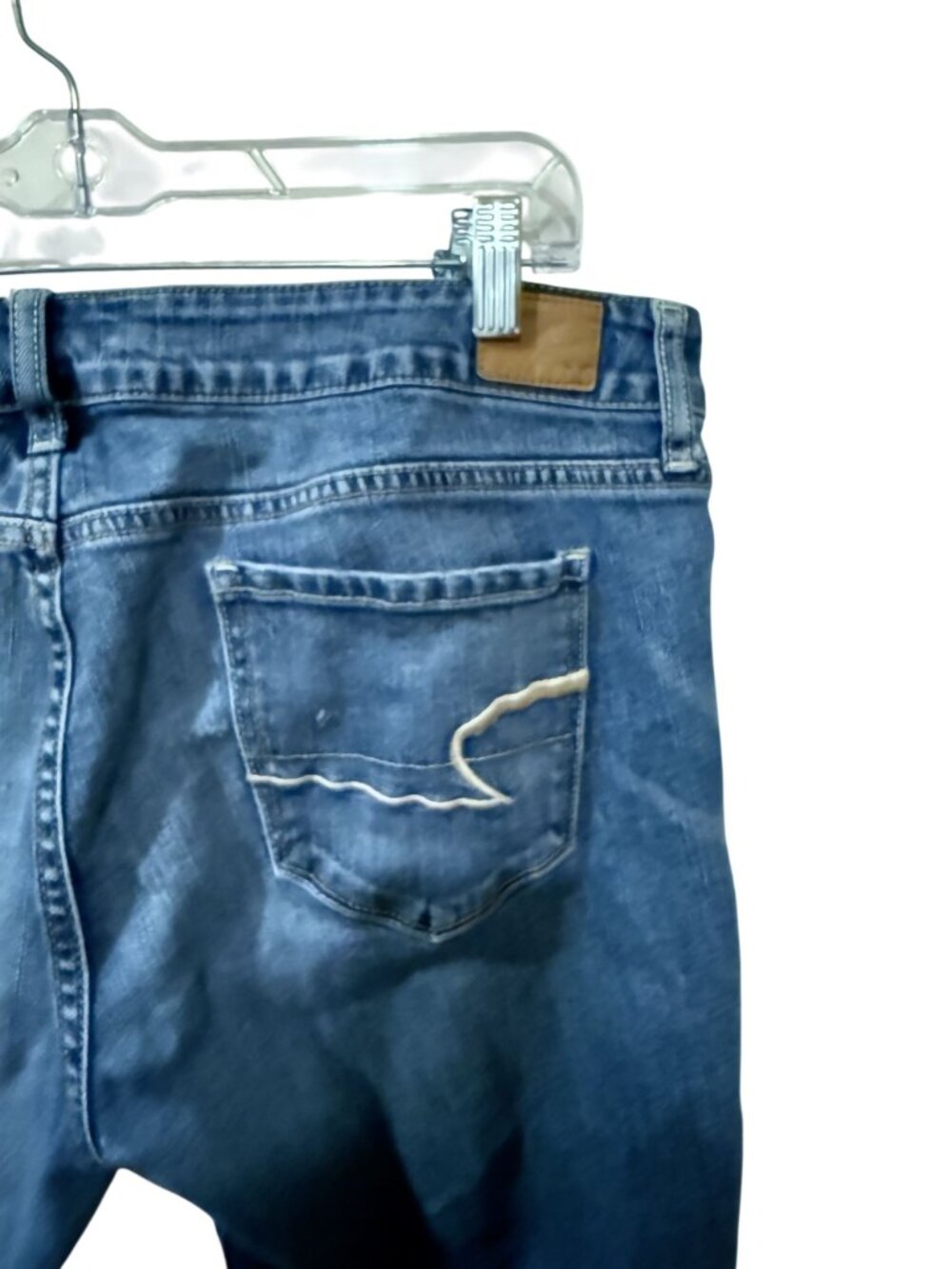 American Eagle Womens Skinny Stretch Denim Jeans Size 14 Medium Wash - Picture 5 of 5